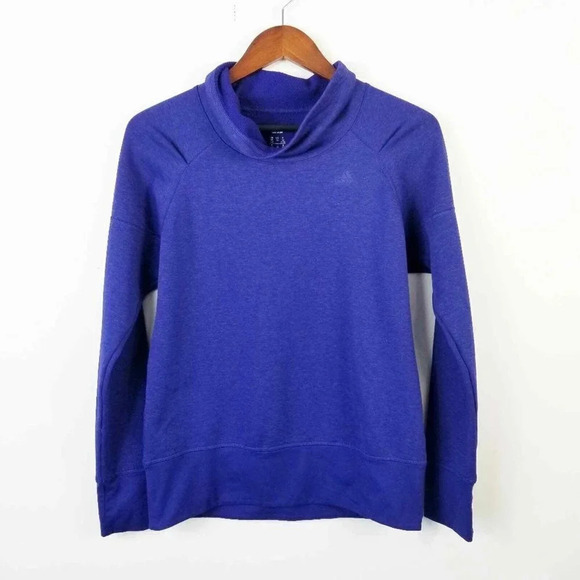 ADIDAS CLIMALITE Blue‎ Loose Neck Sweatshirt XS - Picture 4 of 5